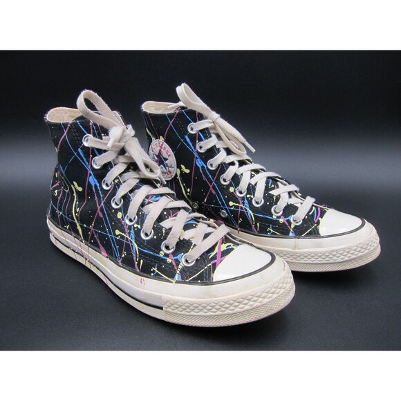 Converse High Top Mens 7 Paint Splatter Classic Chuck Shoes Sneakers Archive - Picture 4 of 8